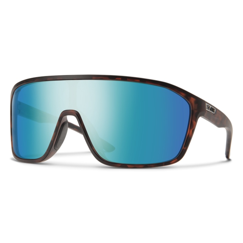 Smith’s Boomtown Sunglasses|Matte Tortoise ChromaPop Polarized Opal Mirror Lens|Matte Black + ChromaPop Red Mirror Lens