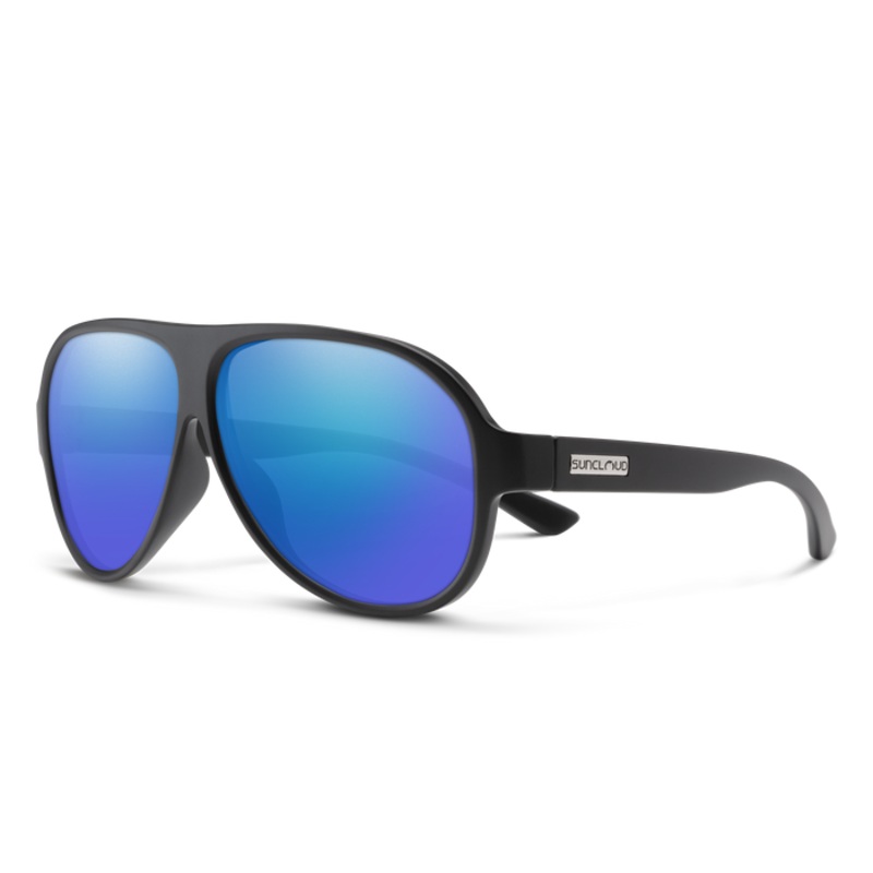 Suncloud Rooney Sunglasses|Matte Black Polarized Blue Mirror|Tortoise Polarized Brown Gradient Lens