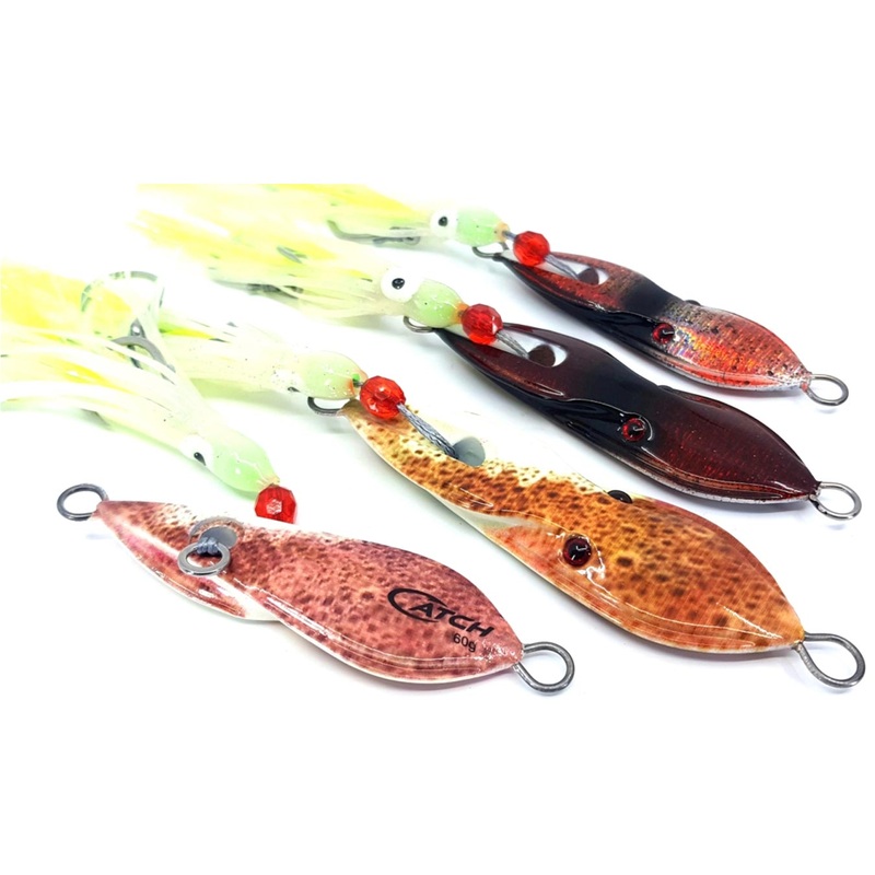 Catch Boss Squid Inchiku Jig|60G|80G|100G|DUSTY SHADOW|DARK SHADOW|LETHAL LUMO