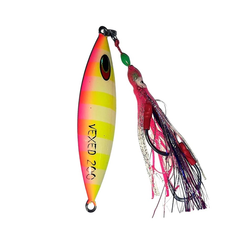 Vexed Dhu Drop Jig|40g|60g|80g|100g|130g|140g|150g|200g|300g|500g|CHARTREUSE GLOW|RED GLOW|SARDINE GLOW|LUMO GLOW SPOT|ORANGE GLOW|ALBINO GLOW|PINK GLOW|GOLD FLASH GLOW