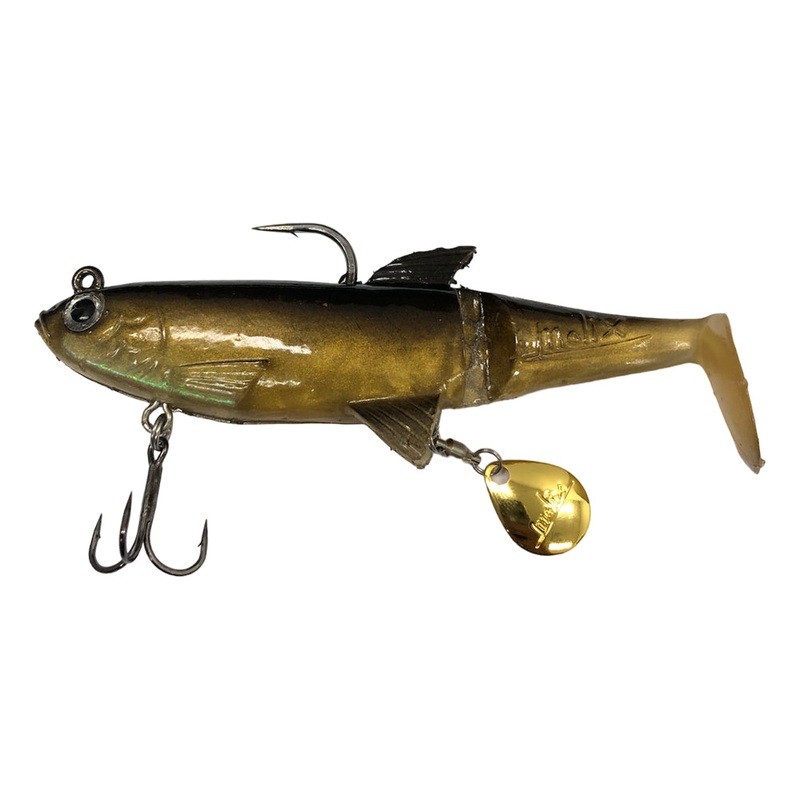 Molix Shad 100mm Swim Bait|BLACK GOLD TIGER|GHOST BASS|MULLET|PEARL WHITE|100mm|UV PURPLE SHAD