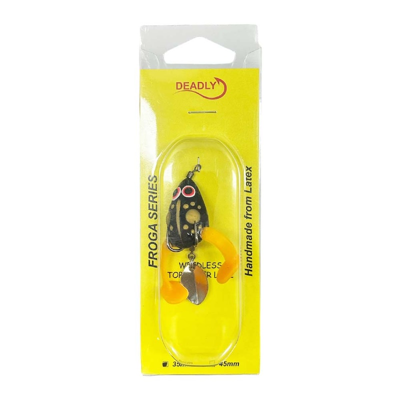Deadly Froga Cloga Lure|35MM|45MM|BLACK/ORANGE|YELLOW|BLACK|BROWN/YELLOW|GREEN/YELLOW