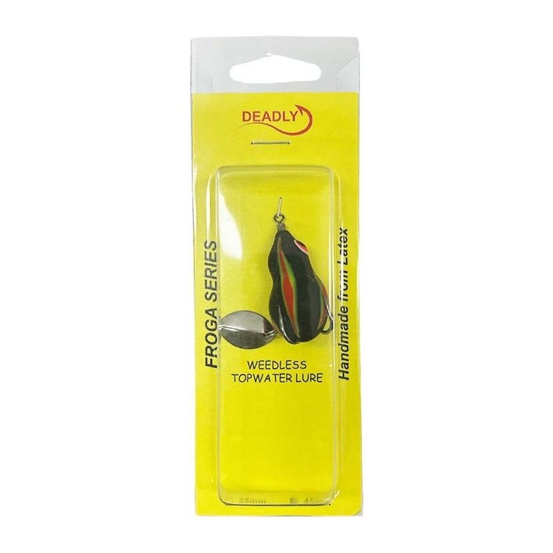 Deadly Froga Dropa 45mm Lure|BLACK|BROWN