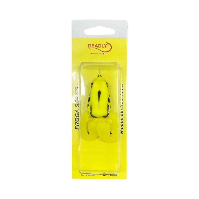 Deadly Froga Flapa 45mm Lure|BLACK/RED|YELLOW