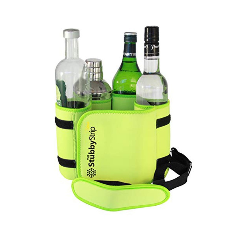 Stubby Strip Wine Carrier|GREEN|MAROON