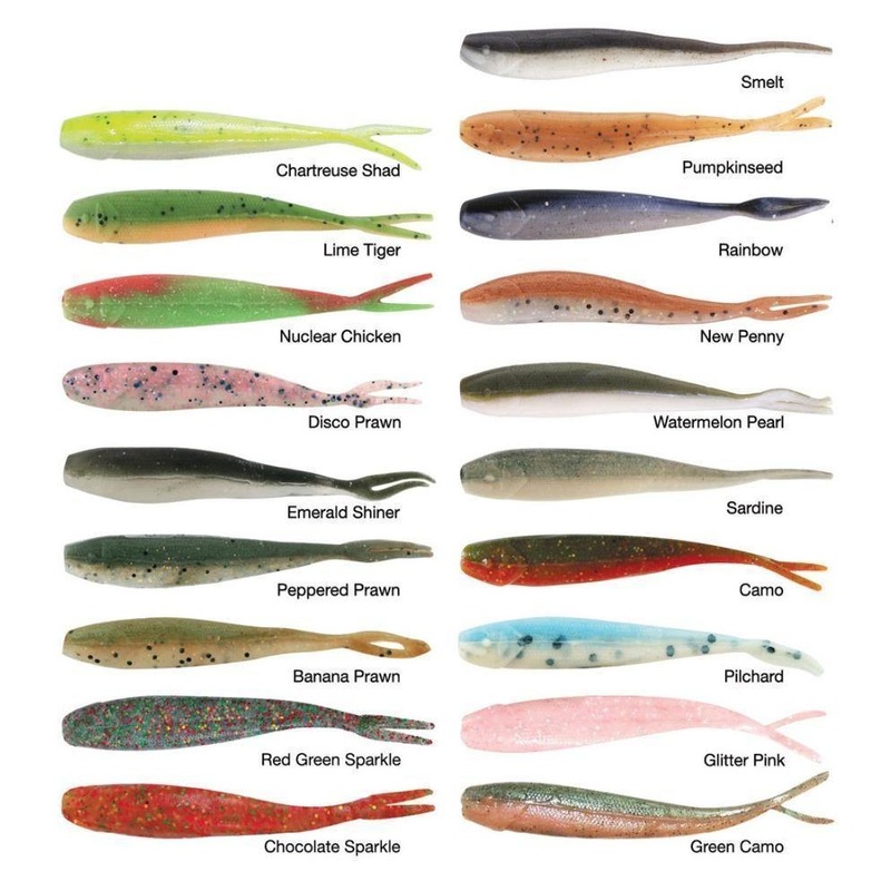 Berkley Gulp Minnow 3In|Banana Prawn|Chart Shad Clear|Smelt|Rainbow|Pumpkin Seed|Pearl Silver|Nuclear Chicken|Emerald Shiner|Watermelon Pearl|Pilchard|Peppered Prawn|Green Haze Fleck|Violet Haze Fleck|Starry Night|Rainbow Trout