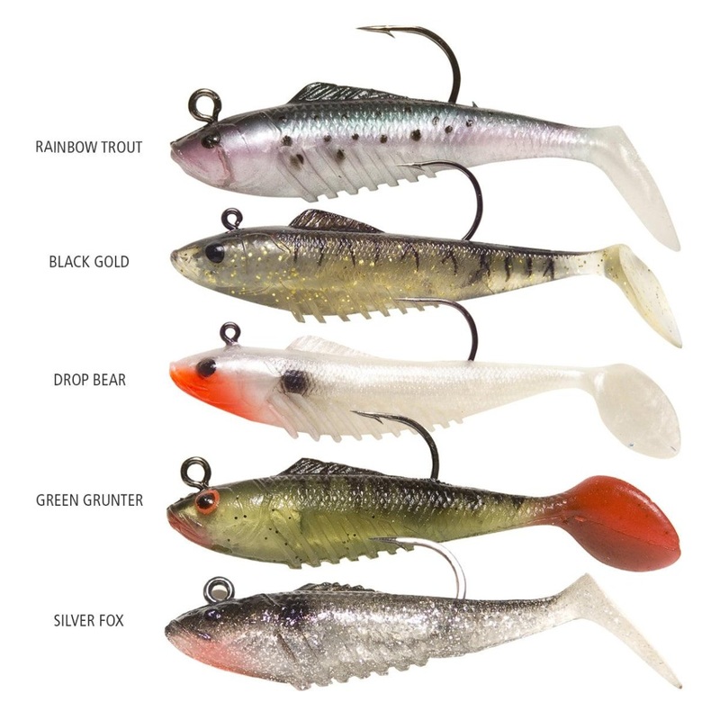 Squidgies Slick Rig 100mm|Black Gold|Silver Fox|Dropbear Chartreuse|White Bait|Drop Bear