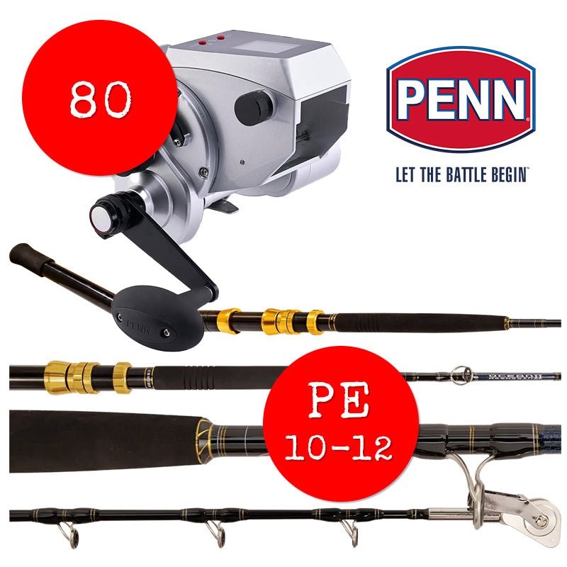 Penn Fathom Electric Reel 80 And Penn Assassin Pe 10-12 Game Rod Bundle