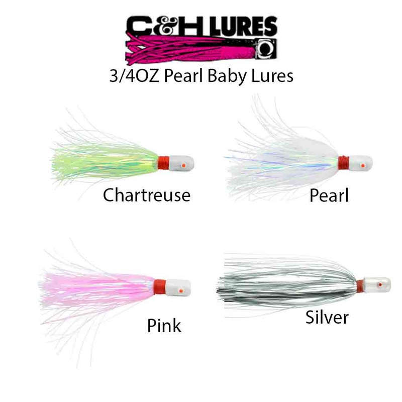 C&H Pearl Baby 3/4OZ Lure|CHARTREUSE/PEARL|PEARL|PINK/PEARL|SILVER
