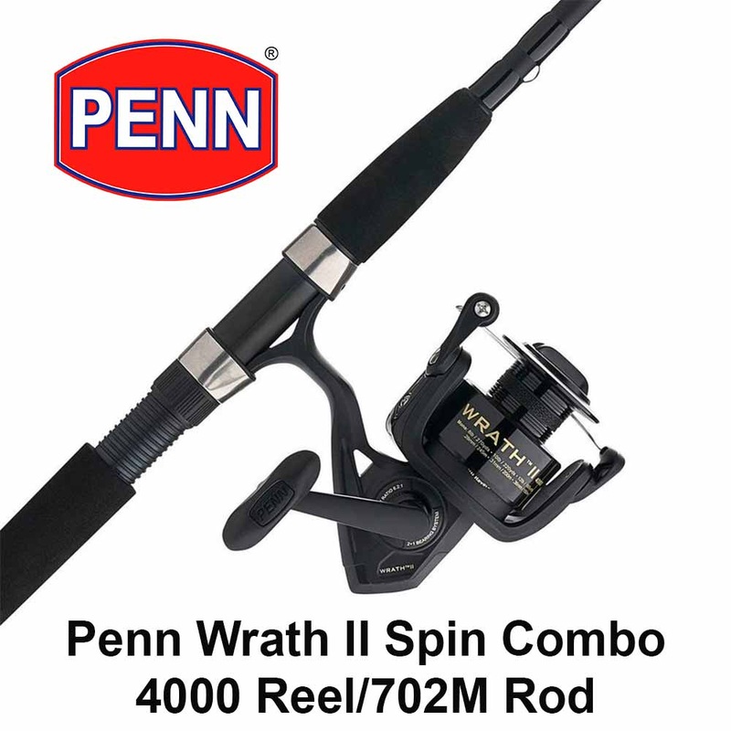 Penn Wrath II Spinning Combo|2500662ML|3000702ML|4000702M|5000702MH|5000802MH|6000902MH|8000102MH|8000122H