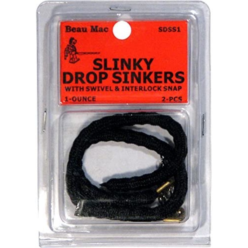 Beau Mac Slinky Drop Sinker|1 oz – 2 Pack|1/2 oz – 3 Pack|5/8 oz – 3 Pack