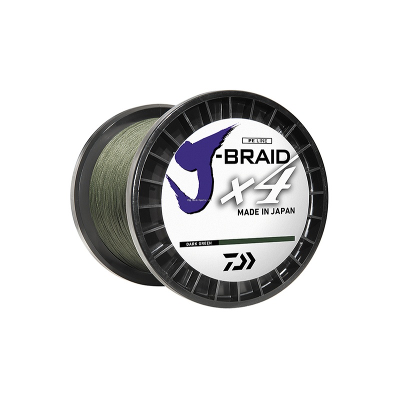 Daiwa JB4U50-3000DG J-Braid x4 4 Strand Braided Line 50lb 3000yd Bulk Spool Dark Green