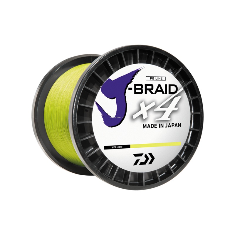 Daiwa JB4U50-3000FY J-Braid x4 4 Strand Braided Line 50lb 3000yd Bulk Spool Yellow