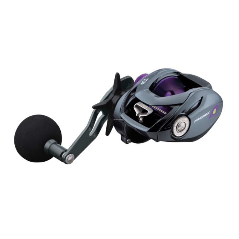 Daiwa PRX400HL-P ProRex Baitcast Reel, 400 size, 7.1:1 ratio, Power handle, 7BB(2 CRBB & 5BB)+1, 220yds 17lb mono, Left Hand