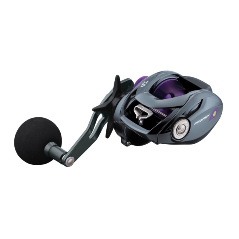 Daiwa PRX400XHL-P ProRex Baitcast Reel, 400 size, 8.1:1 ratio, Power Handle, 7BB(2CRBB & 5BB)+1, 220yds 17lb mono, left hand