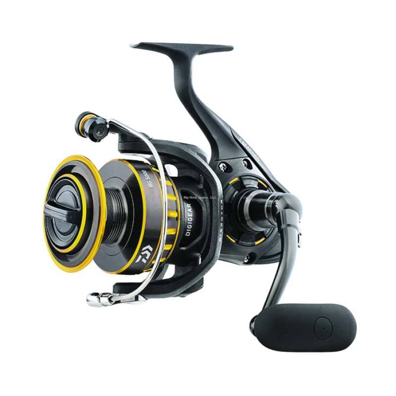 Daiwa BG2500 Black Gold (BG) Saltwater Spinning Reel 2500, front Drag, 6BB 1RB, 5.6:1 ratio, 10 pound 140 yds