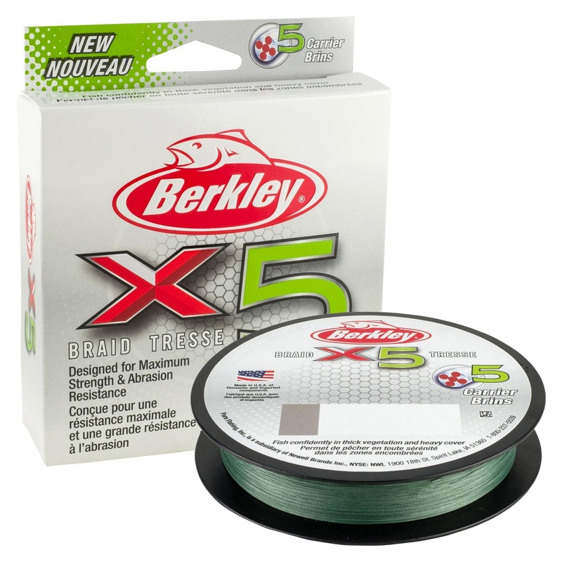 Berkley X5 Braid Filler Spool|328 yd | 300 m|164 yd | 150 m|2188yd|50 lb |22.7 kg|8 lb | 3.6 kg|65 lb | 29.4 kg|15 lb | 6.8 kg|Low-Vis Green|Crystal