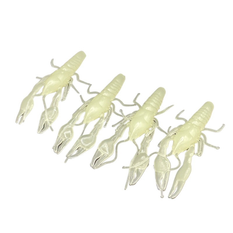 Mega glow craws, (4 pack)|Mama green glow|Mama orange glow|Papie green glow|Papie  orange glow